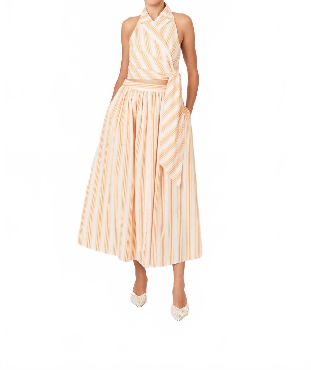 NEW ROSIE ASSOULIN wrapped up halter top in creamsicle
